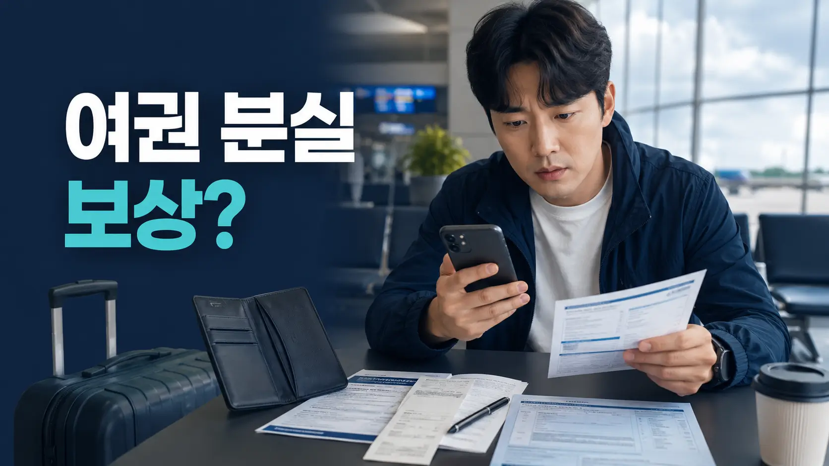공항에서 여권 분실 후 여행자보험 보상 여부를 확인하는 여행자