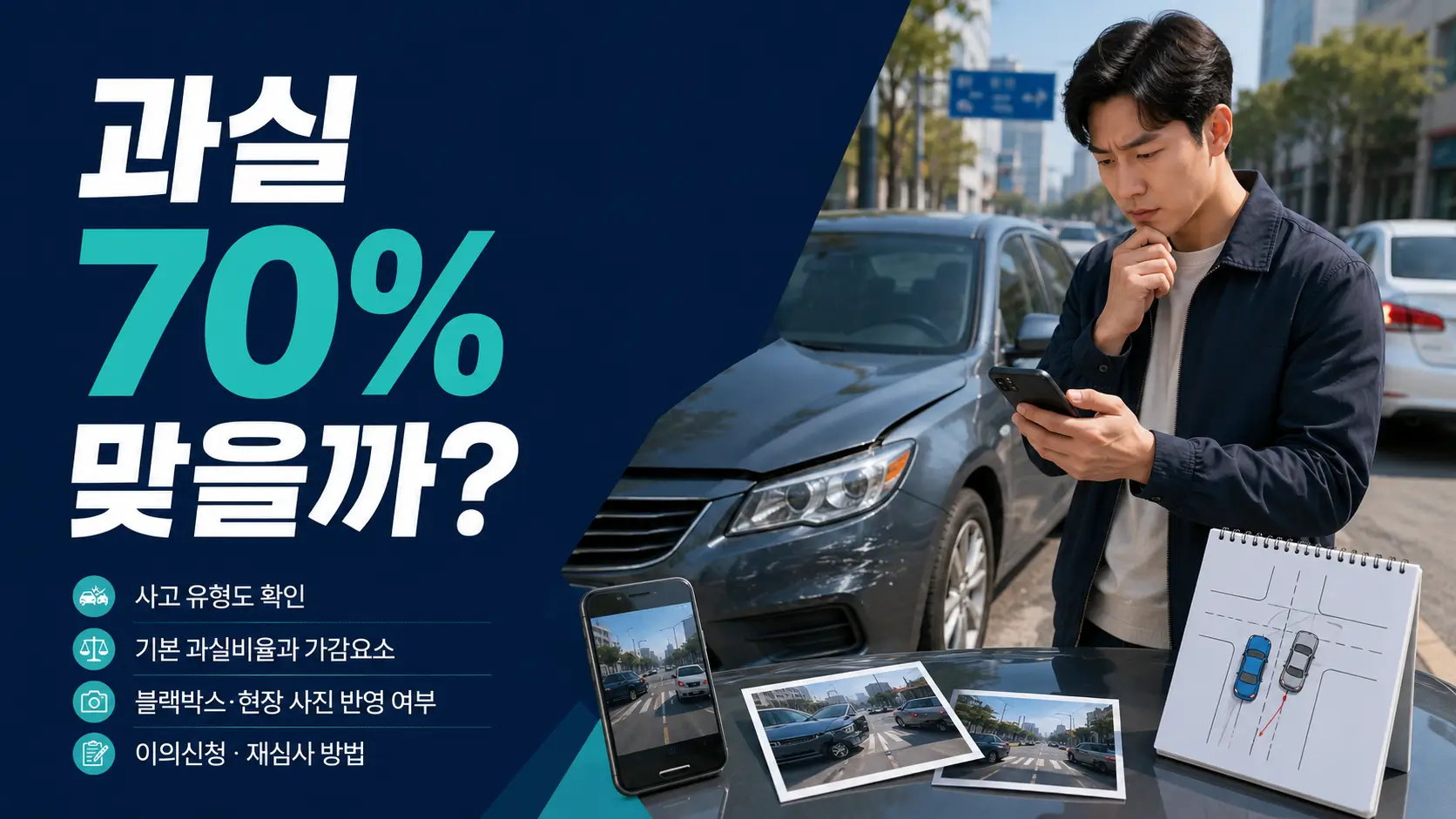 자동차 과실 70% 이의제기