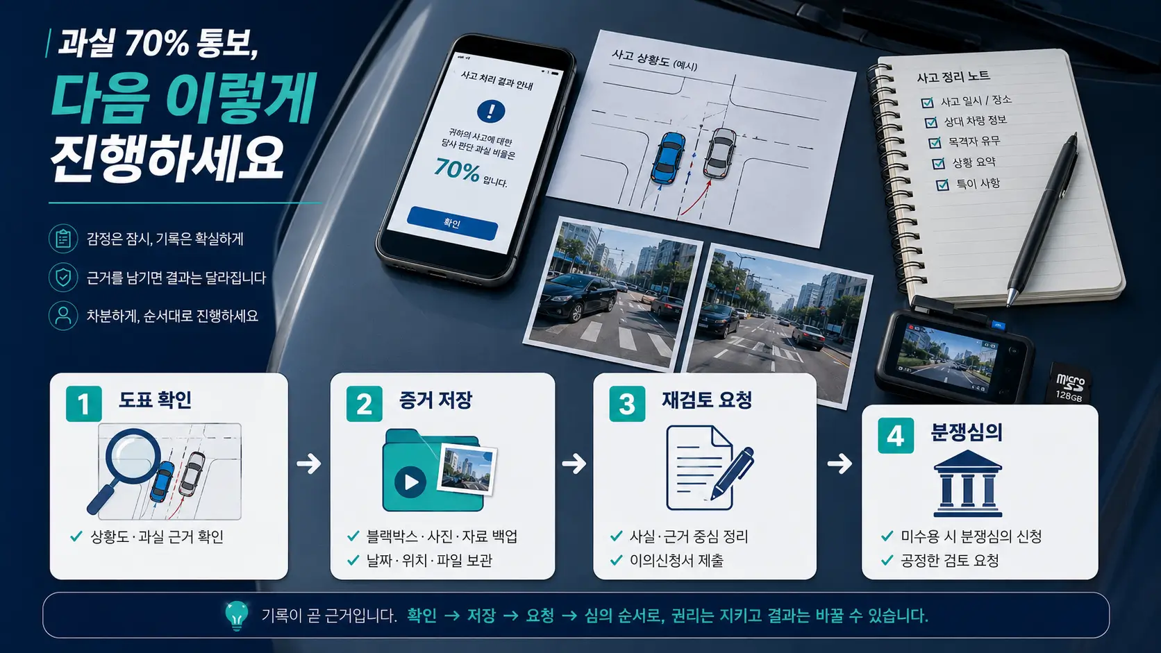 자동차 과실 70% 이의제기