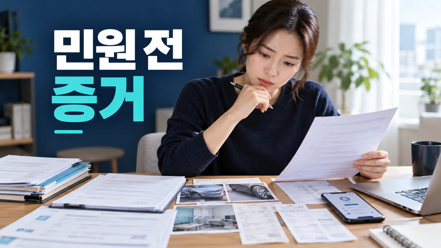 보험사 민원 전 보험증권과 영수증, 사고 사진 등 증거자료를 확인하는 소비자